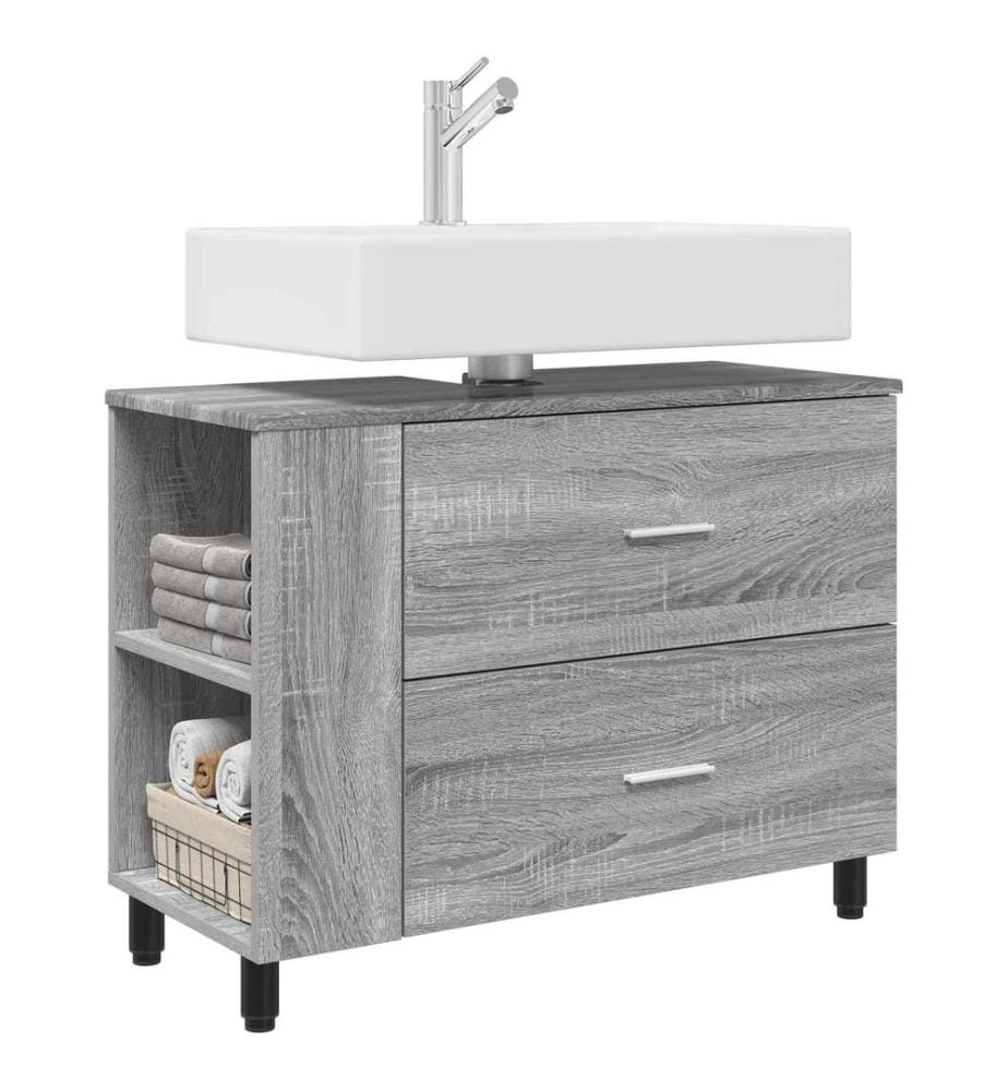 Waschtisch Grau Sonoma 80 x 35 x 60 cm Holzwerkstoff