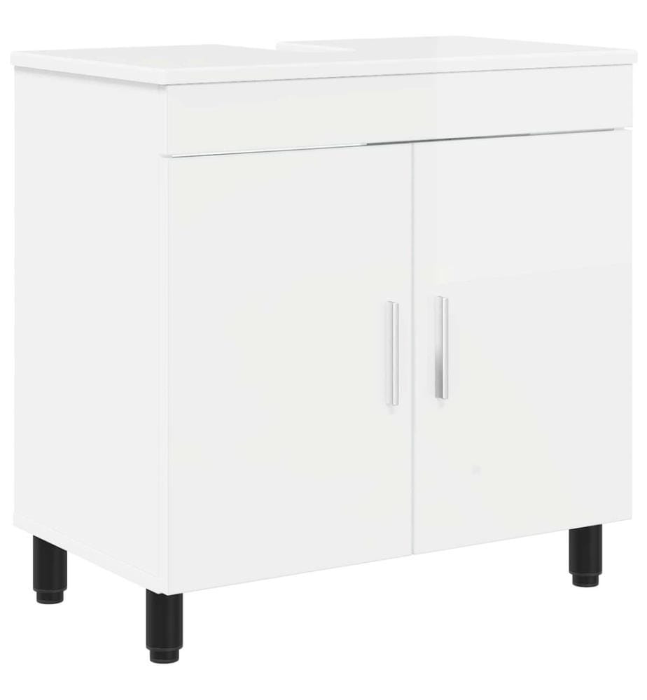 Waschtisch Hochglanz Weiss 60 x 35 x 60 cm Holzwerkstoff