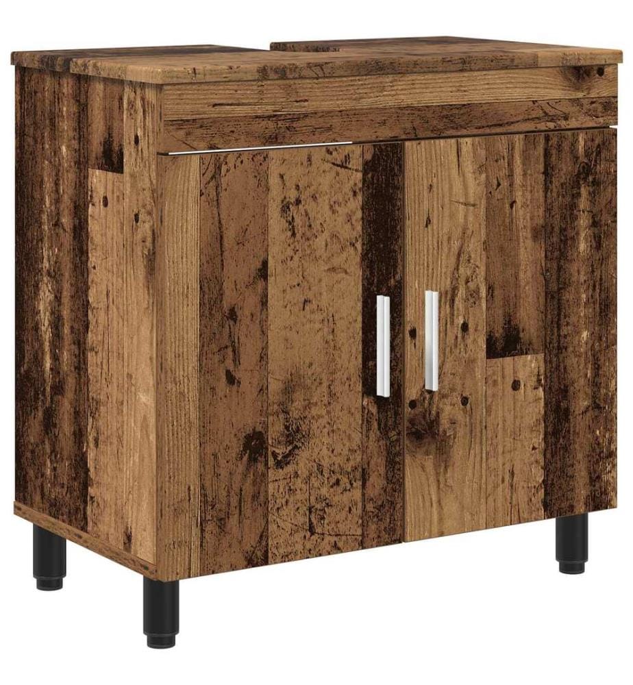 Unité de vanité de salle de bain Bois ancien 60 x 35 x 60 cm
