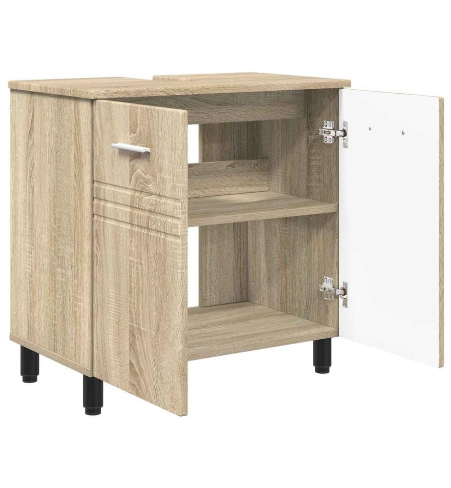 Unité de vanité de salle de bain Chêne Sonoma 60 x 35 x 60 cm