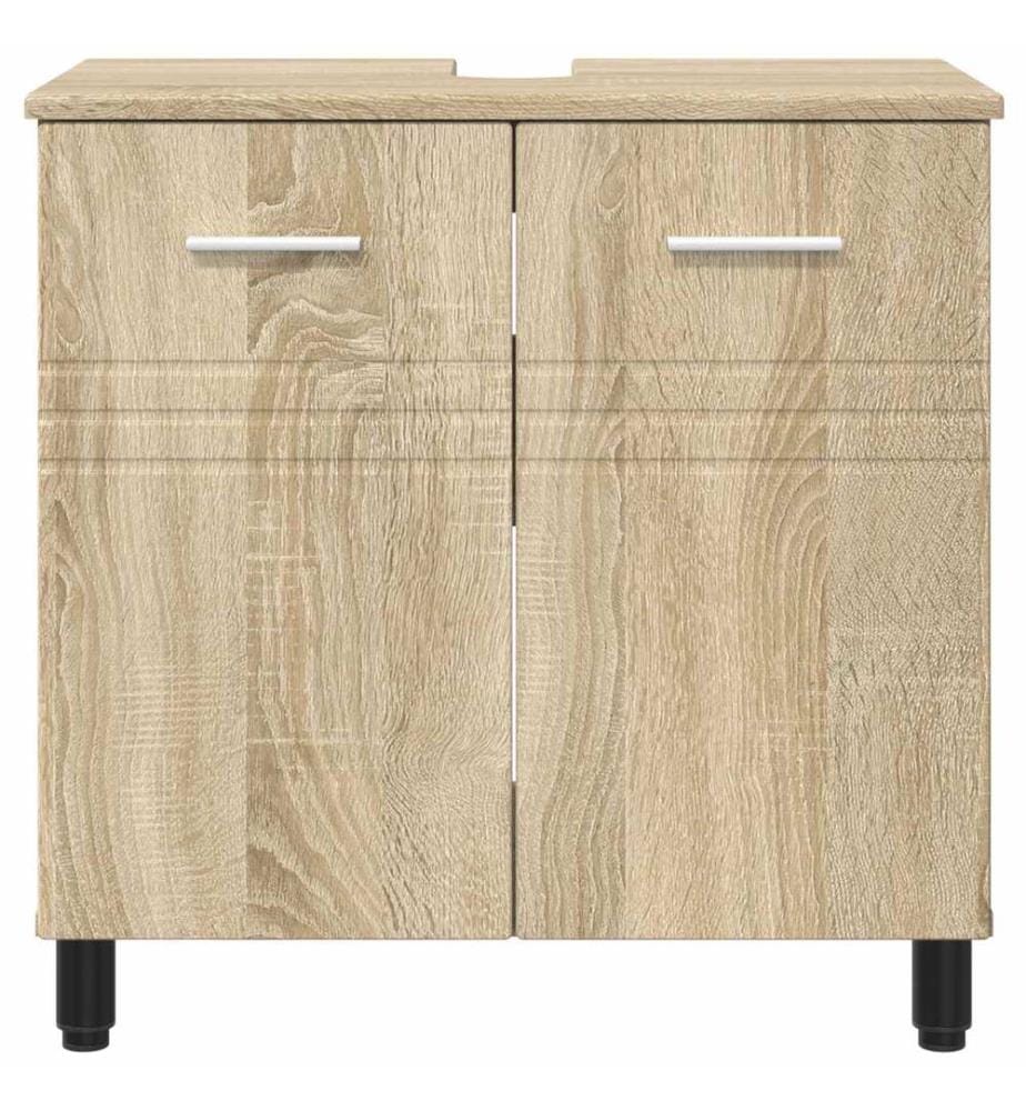 Unité de vanité de salle de bain Chêne Sonoma 60 x 35 x 60 cm