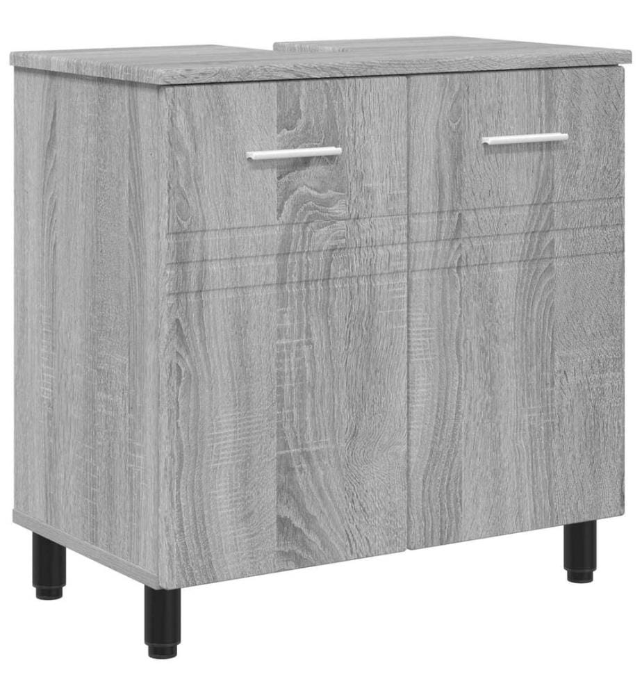 Unité de vanité de salle de bain Sonoma gris 60 x 35 x 60 cm