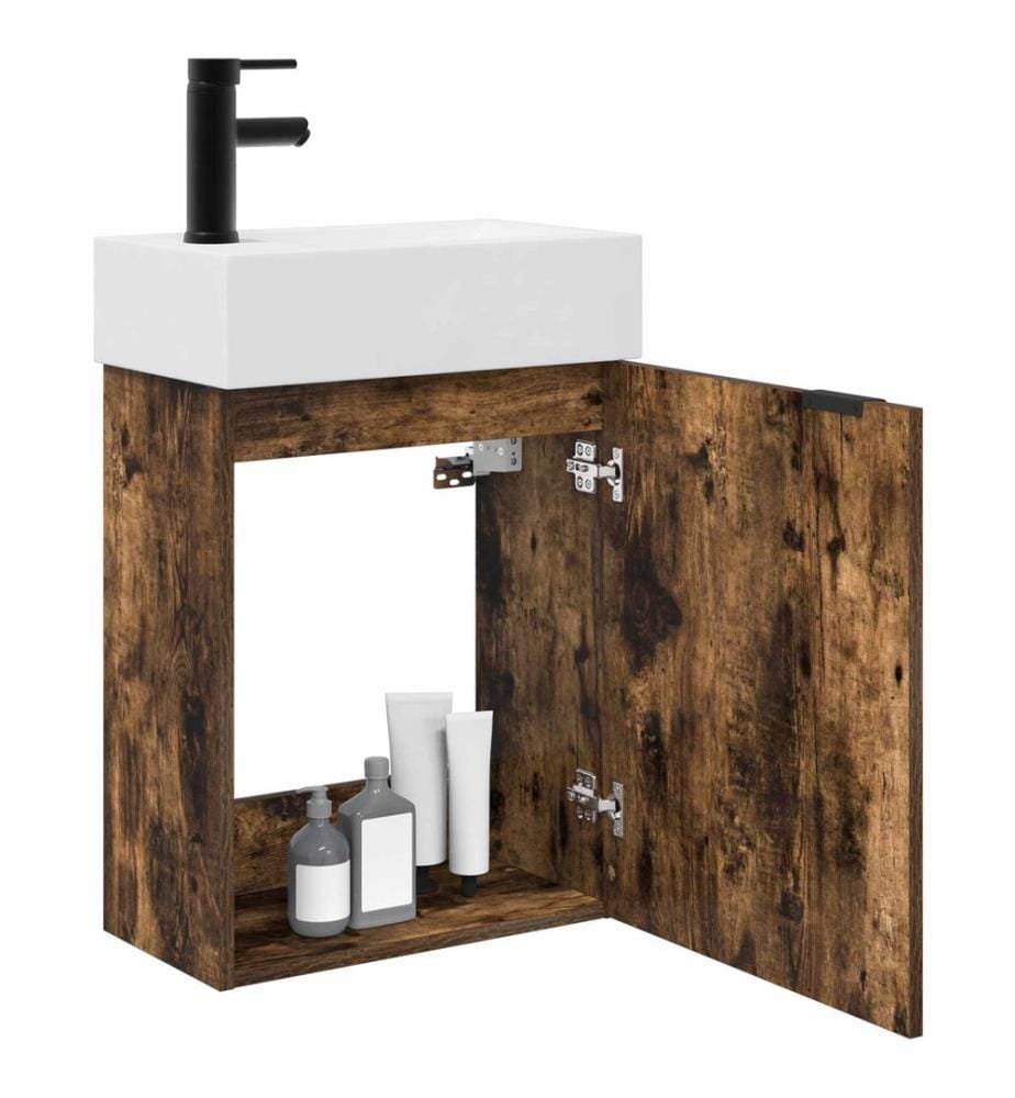 Badezimmer Waschtischunterschrank mit Wasserhahn