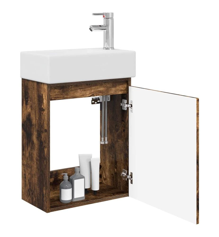Badezimmer Waschtischunterschrank mit Wasserhahn