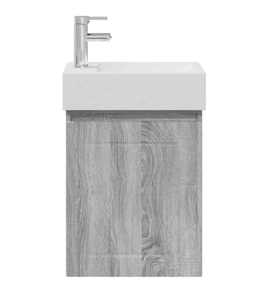Meuble de salle de bain avec robinet Sonoma gris