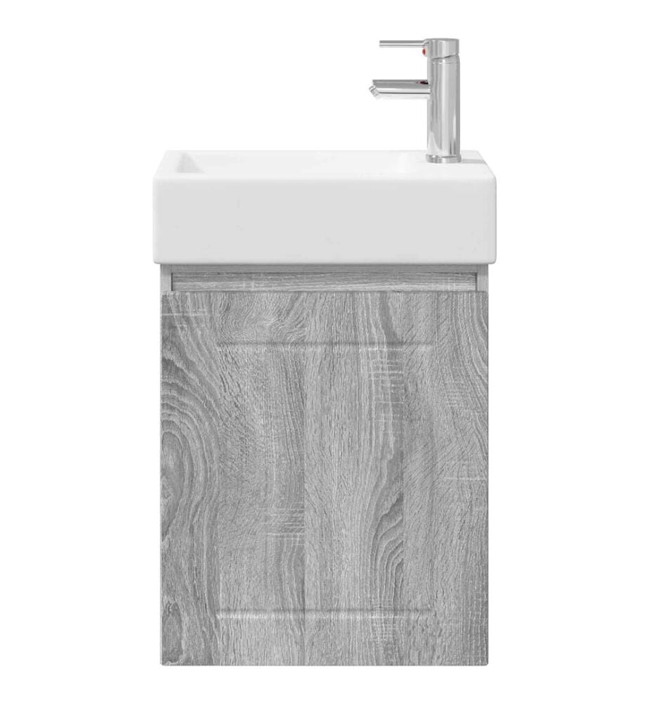 Meuble de salle de bain avec robinet Sonoma gris