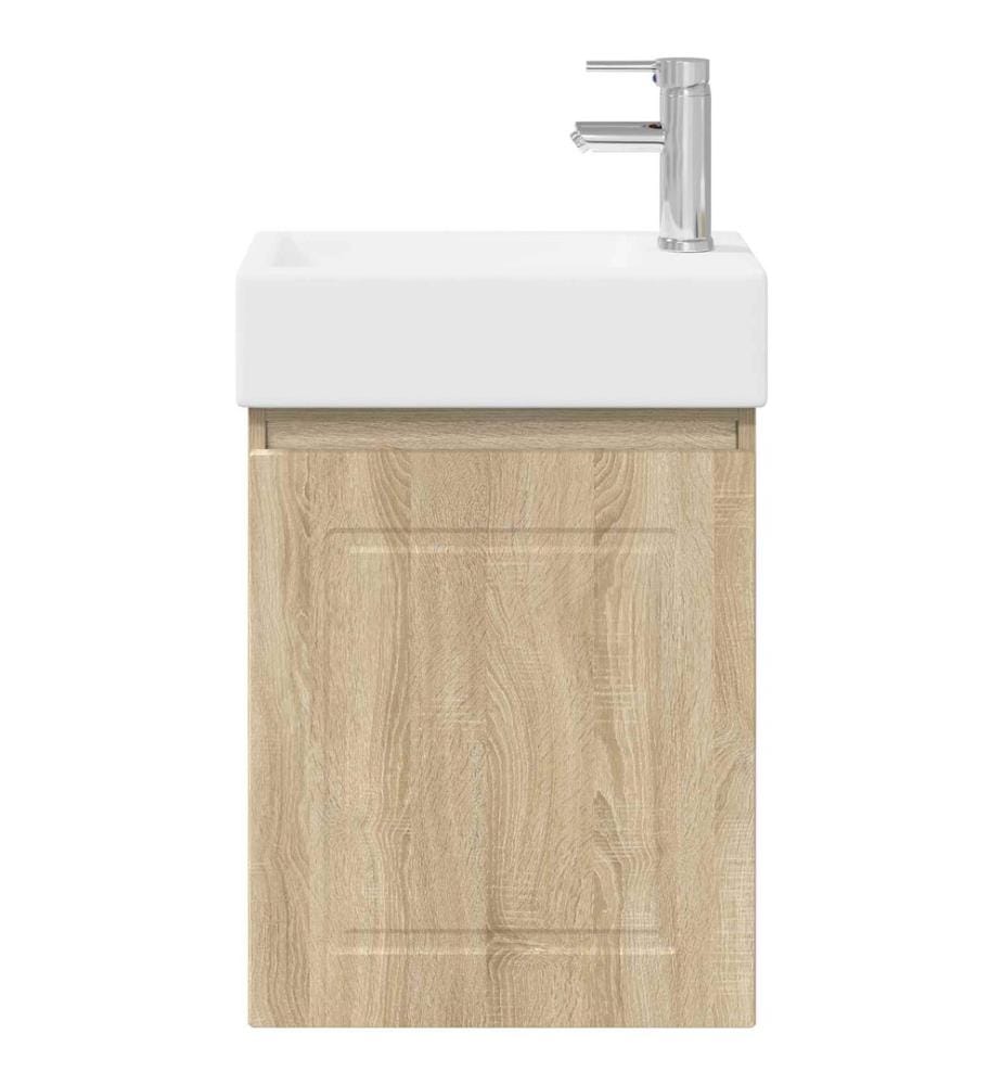 Meuble de salle de bain avec robinet Chêne Sonoma