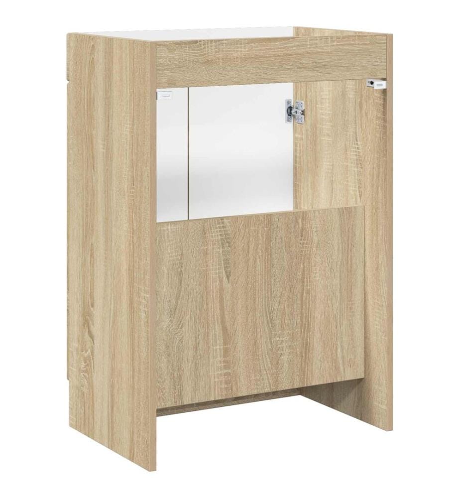 Armoire sous évier de salle de bain Chêne Sonoma