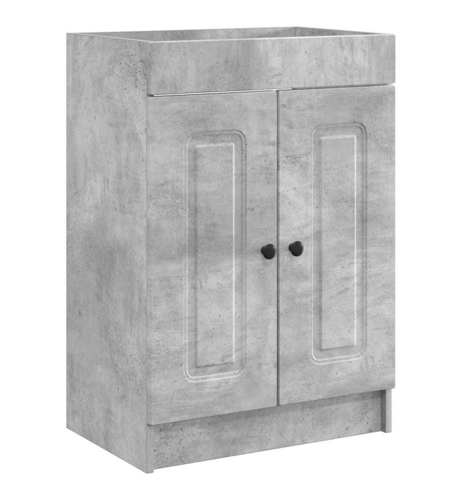 Armoire sous évier de salle de bain Gris béton