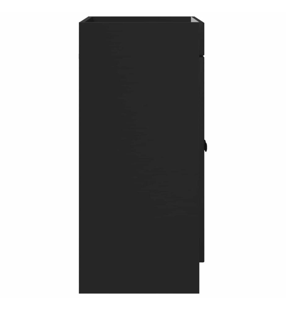 Armoire sous évier de salle de bain Noir 78,5 x 37,5 x 81 cm