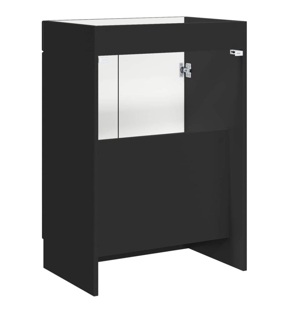 Armoire sous évier de salle de bain Noir 78,5 x 37,5 x 81 cm