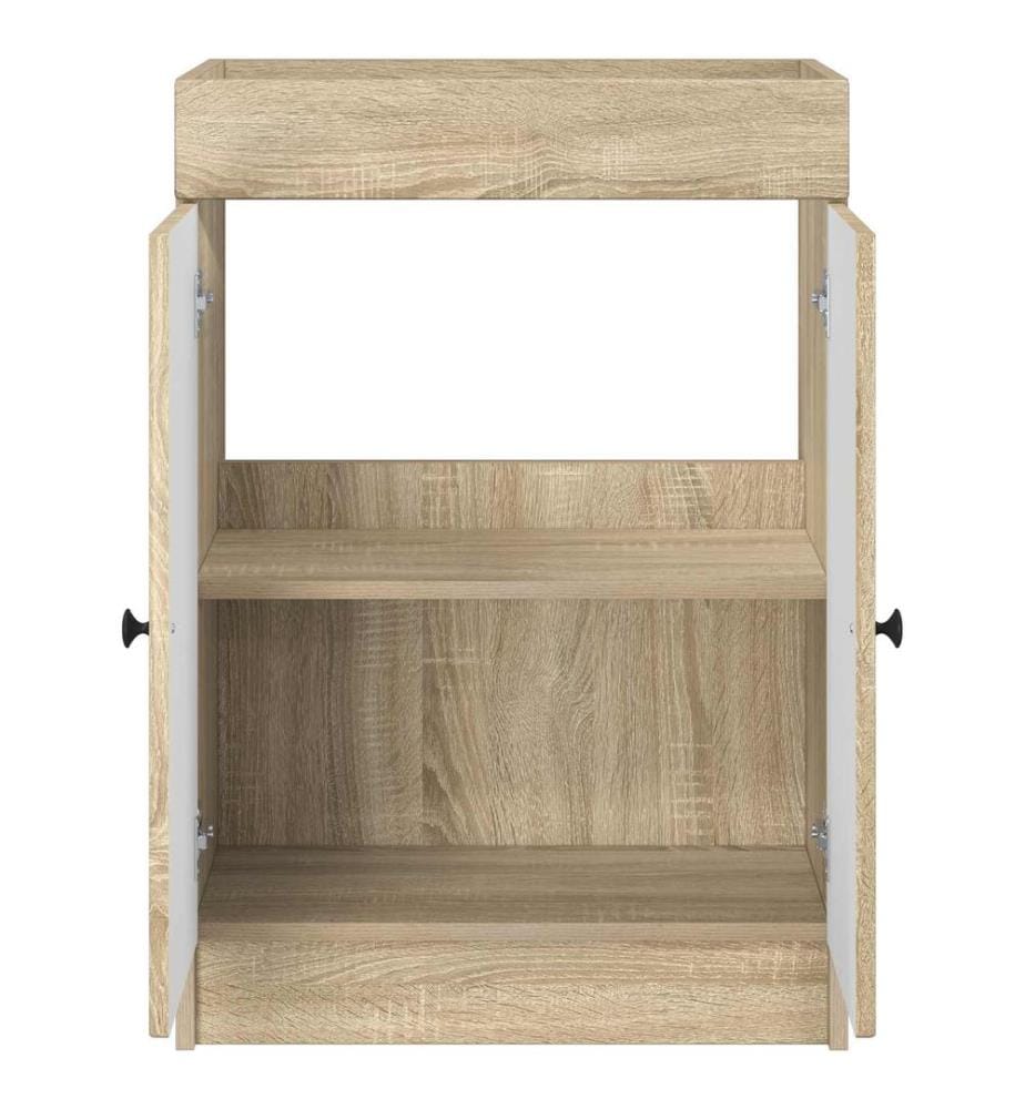 Unter dem Waschbecken Badschrank Sonoma-Eiche