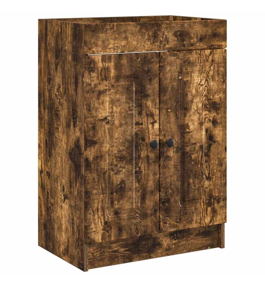 Unter dem Waschbecken Badschrank Geräucherte Eiche