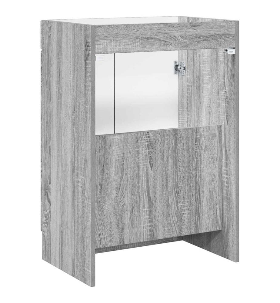 Unter dem Waschbecken Badschrank Grau Sonoma