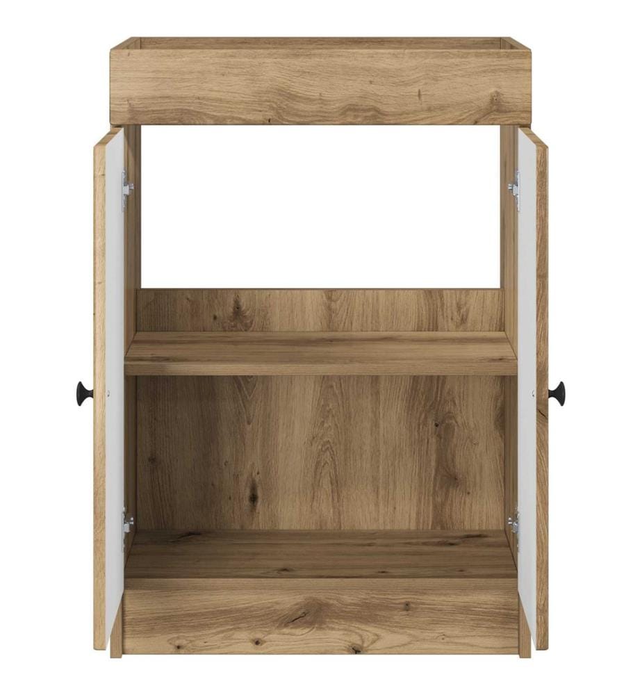 Unter dem Waschbecken Badschrank Artisan-Eiche