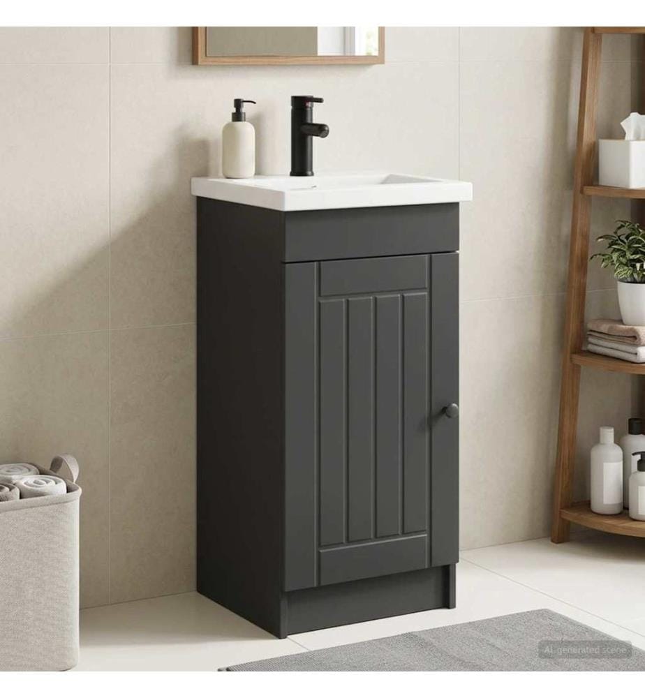 Meuble de salle de bain avec évier Noir 42 x 40 x 84,5 cm