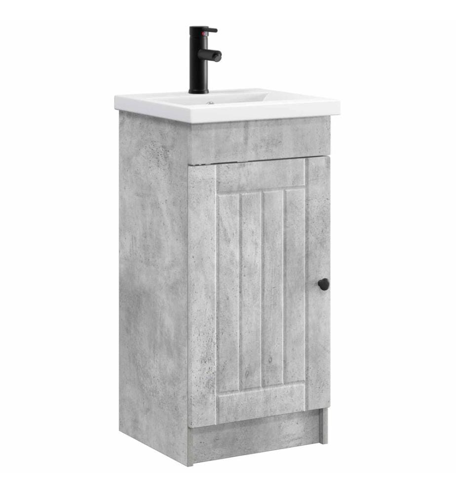 Meuble de salle de bain avec évier Gris béton 42 x 40 x 84,5 cm