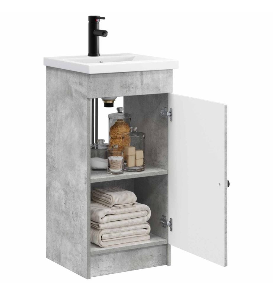 Meuble de salle de bain avec évier Gris béton 42 x 40 x 84,5 cm