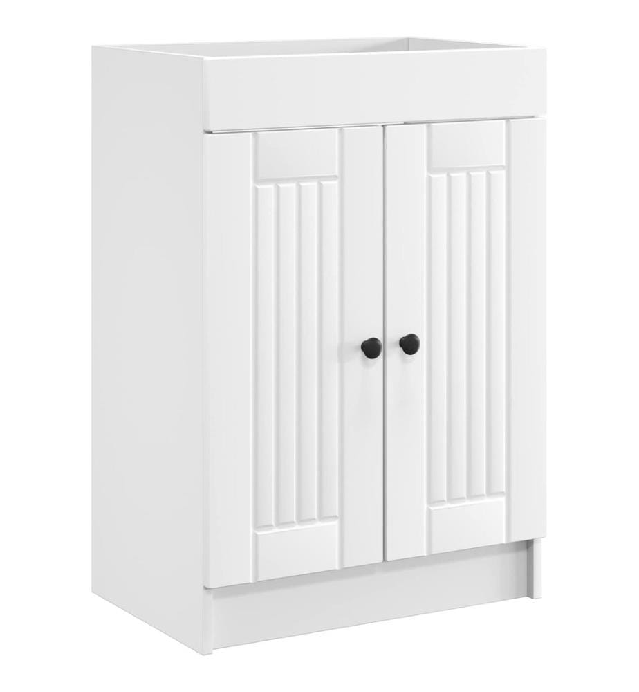 Armoire sous évier de salle de bain Blanc 56 x 37,5 x 81 cm
