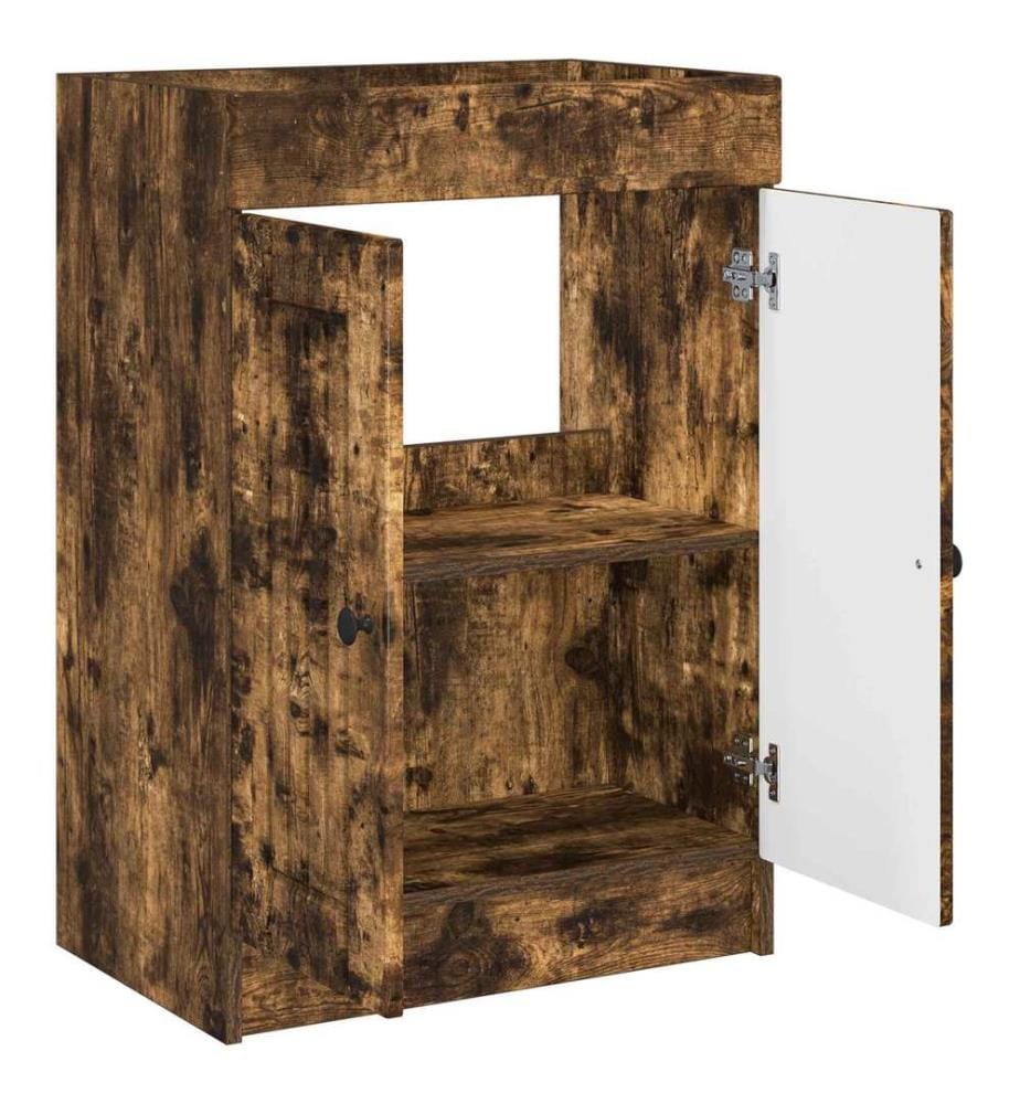 Unter dem Waschbecken Badschrank Geräucherte Eiche