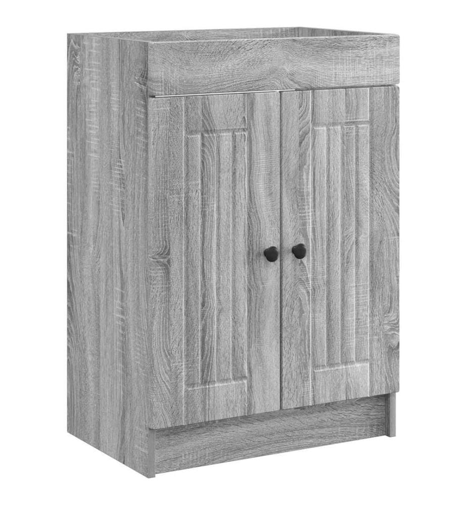Unter dem Waschbecken Badschrank Grau Sonoma