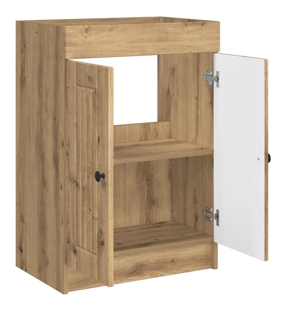 Unter dem Waschbecken Badschrank Artisan-Eiche