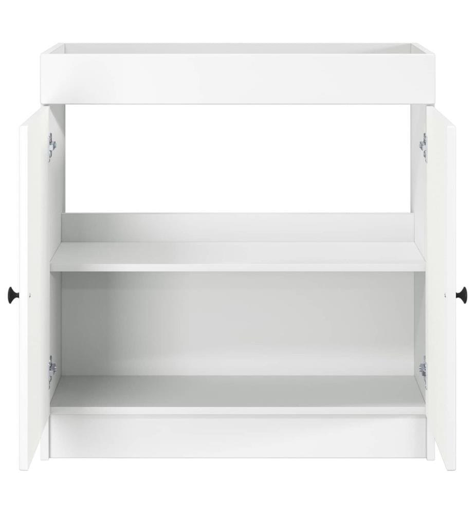 Armoire sous évier de salle de bain Blanc 56 x 37,5 x 81 cm