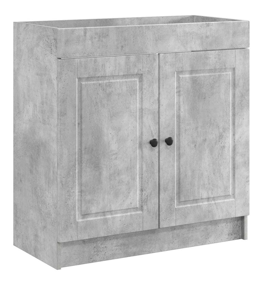 Armoire sous évier de salle de bain Gris béton
