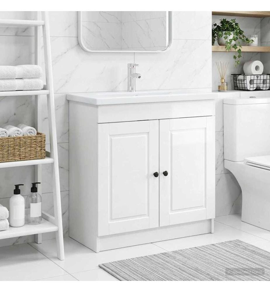 Unter dem Waschbecken Badschrank Hochglanz Weiss