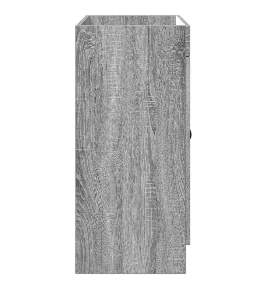Unter dem Waschbecken Badschrank Grau Sonoma 56 x 37,5 x 81 cm