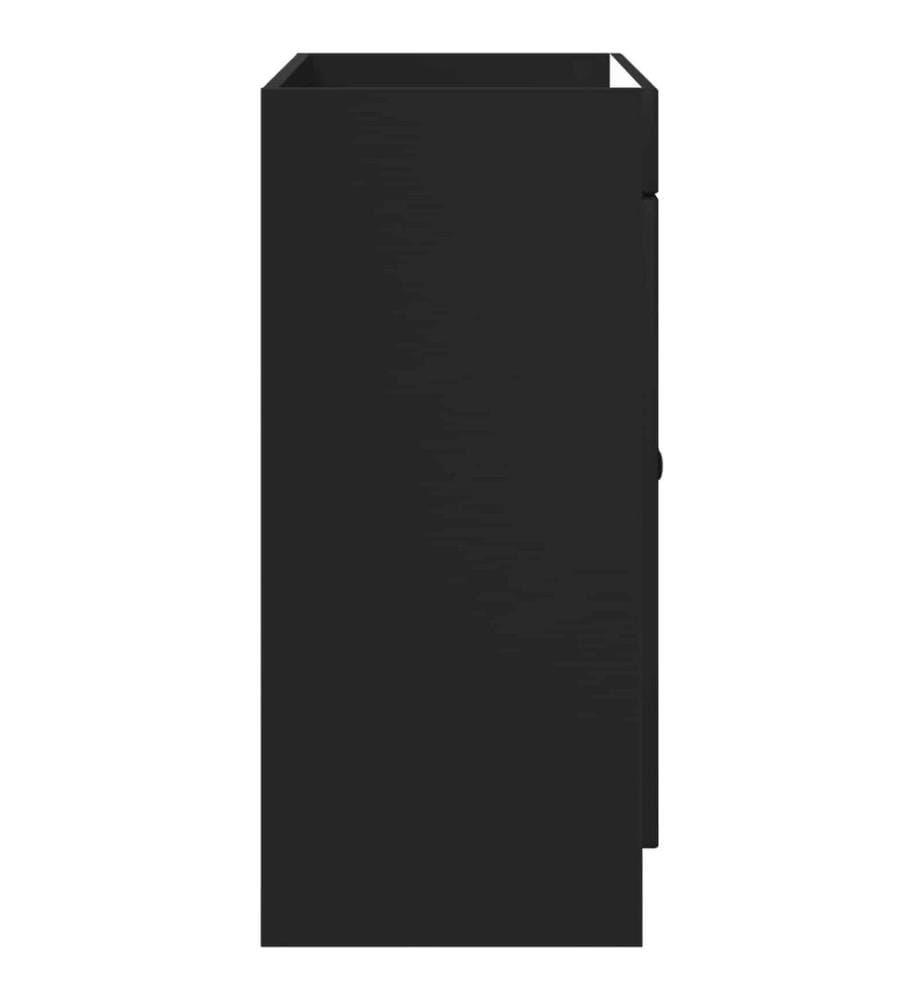 Armoire sous évier de salle de bain Noir 78,5 x 37,5 x 81 cm