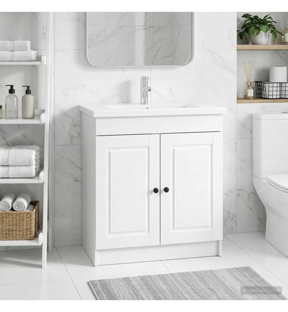 Unter dem Waschbecken Badschrank Hochglanz Weiss