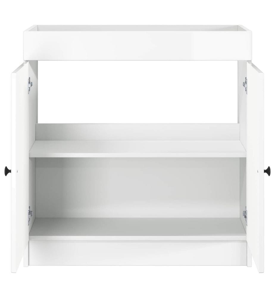 Unter dem Waschbecken Badschrank Hochglanz Weiss