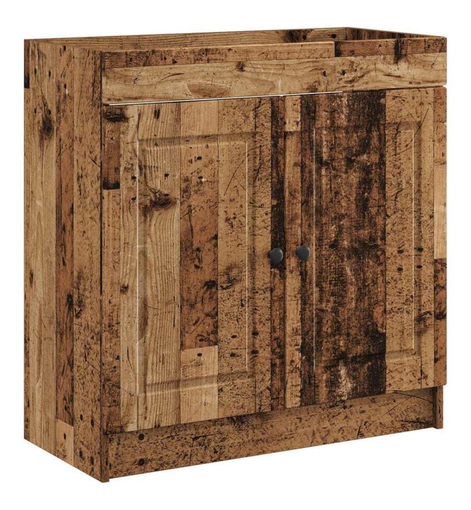 Armoire sous évier de salle de bain Bois ancien