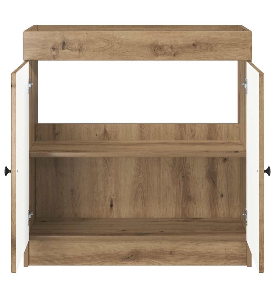 Unter dem Waschbecken Badschrank Artisan-Eiche