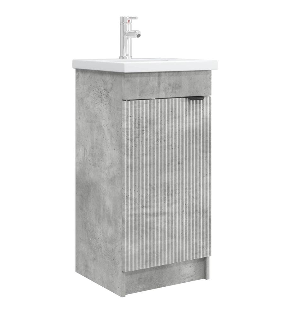 Meuble de salle de bain avec évier Gris béton 42 x 40 x 84,5 cm