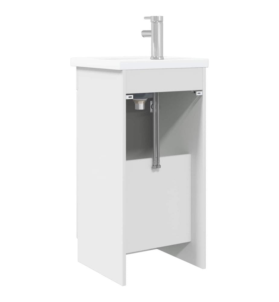 Meuble de salle de bain avec évier Blanc brillant