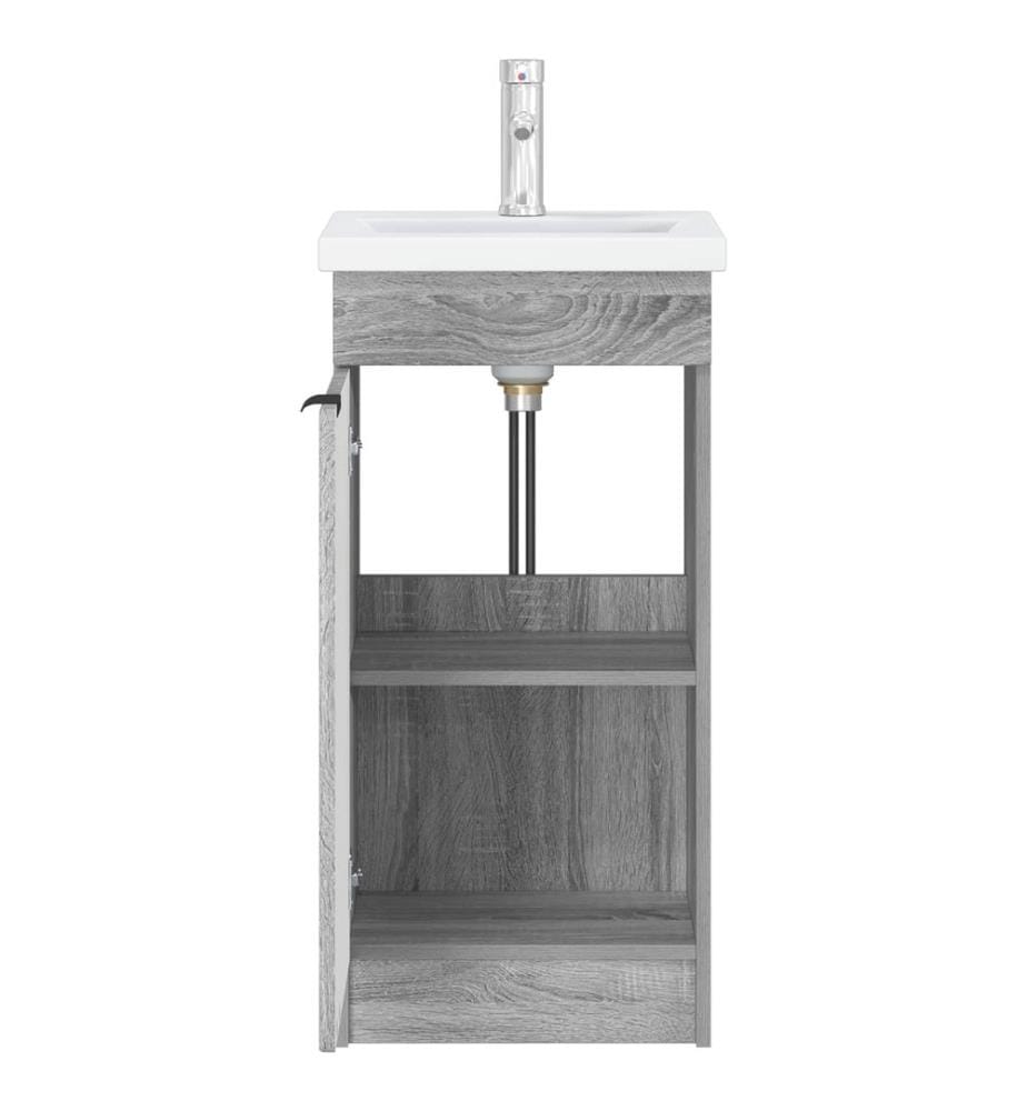 Meuble de salle de bain avec évier Sonoma gris