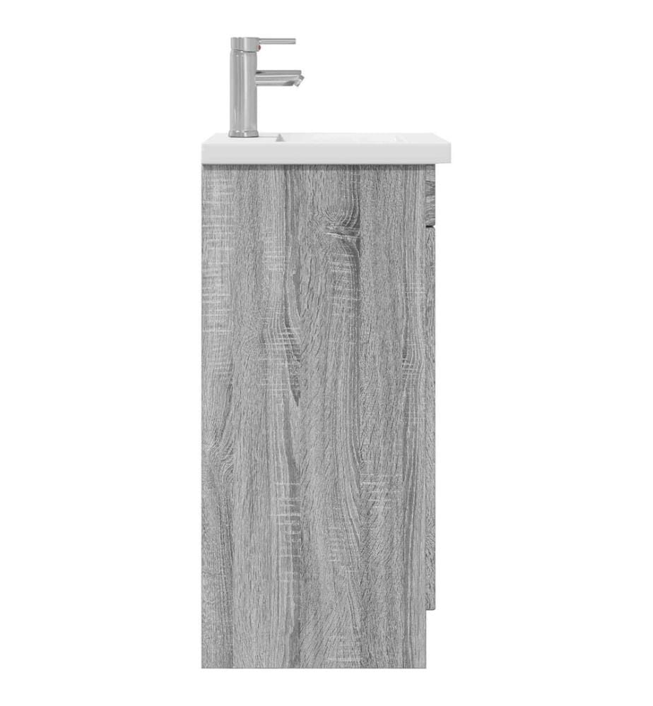 Meuble de salle de bain avec évier Sonoma gris