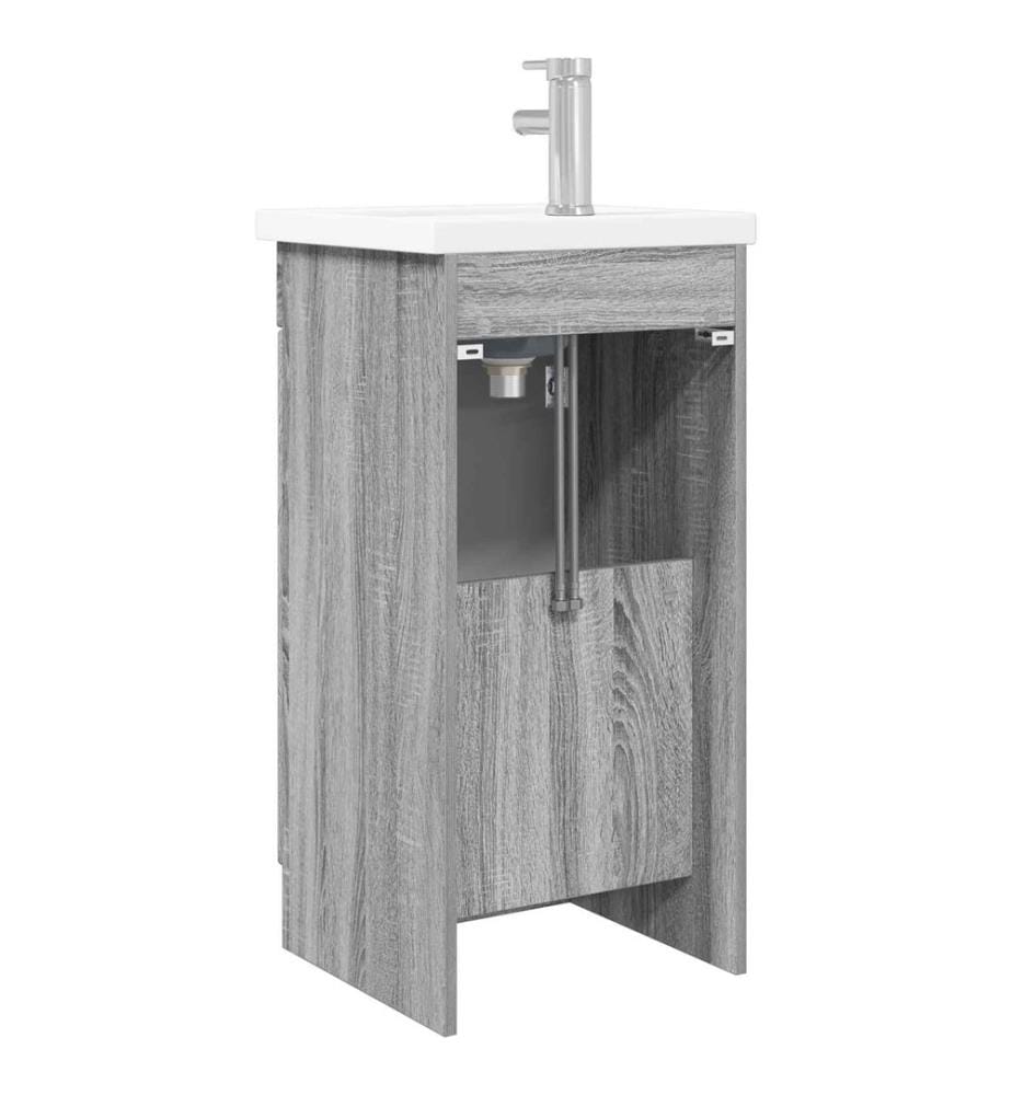 Meuble de salle de bain avec évier Sonoma gris