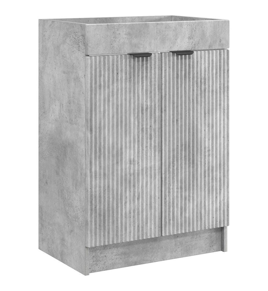 Armoire sous évier de salle de bain Gris béton