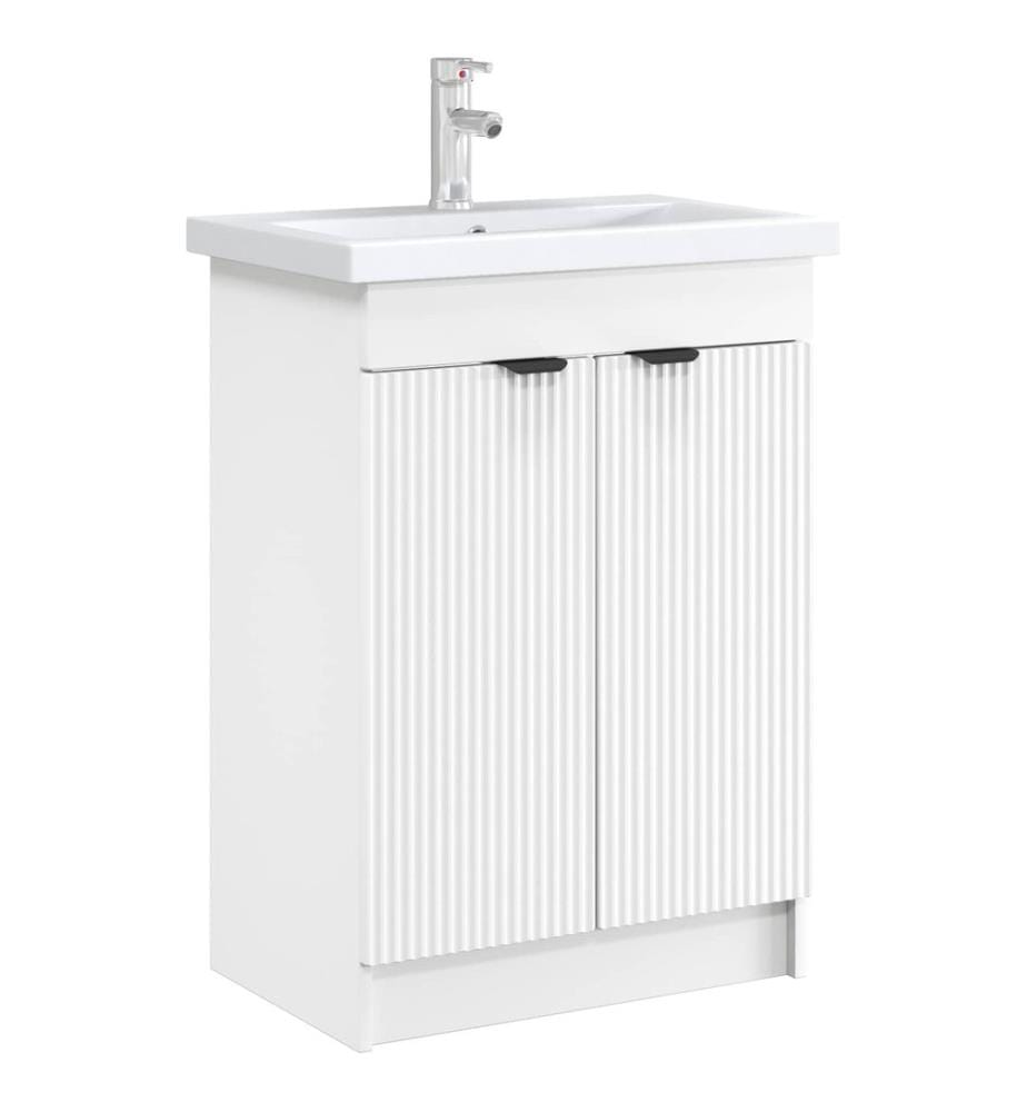 Armoire sous évier de salle de bain Blanc 78,5 x 37,5 x 81 cm