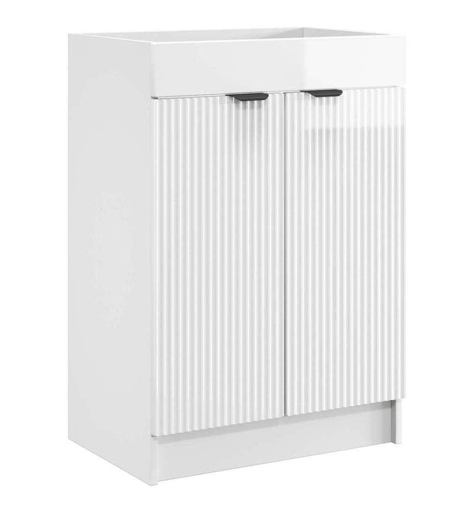 Unter dem Waschbecken Badschrank Hochglanz Weiss