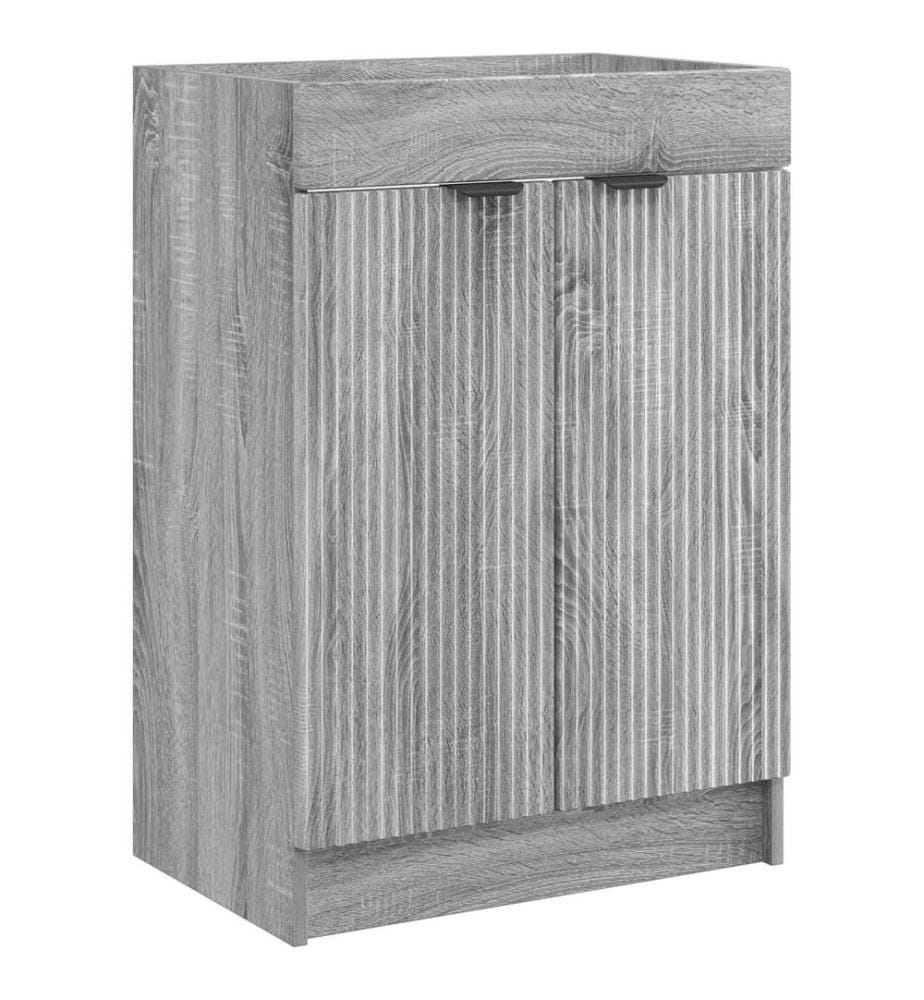 Unter dem Waschbecken Badschrank Grau Sonoma