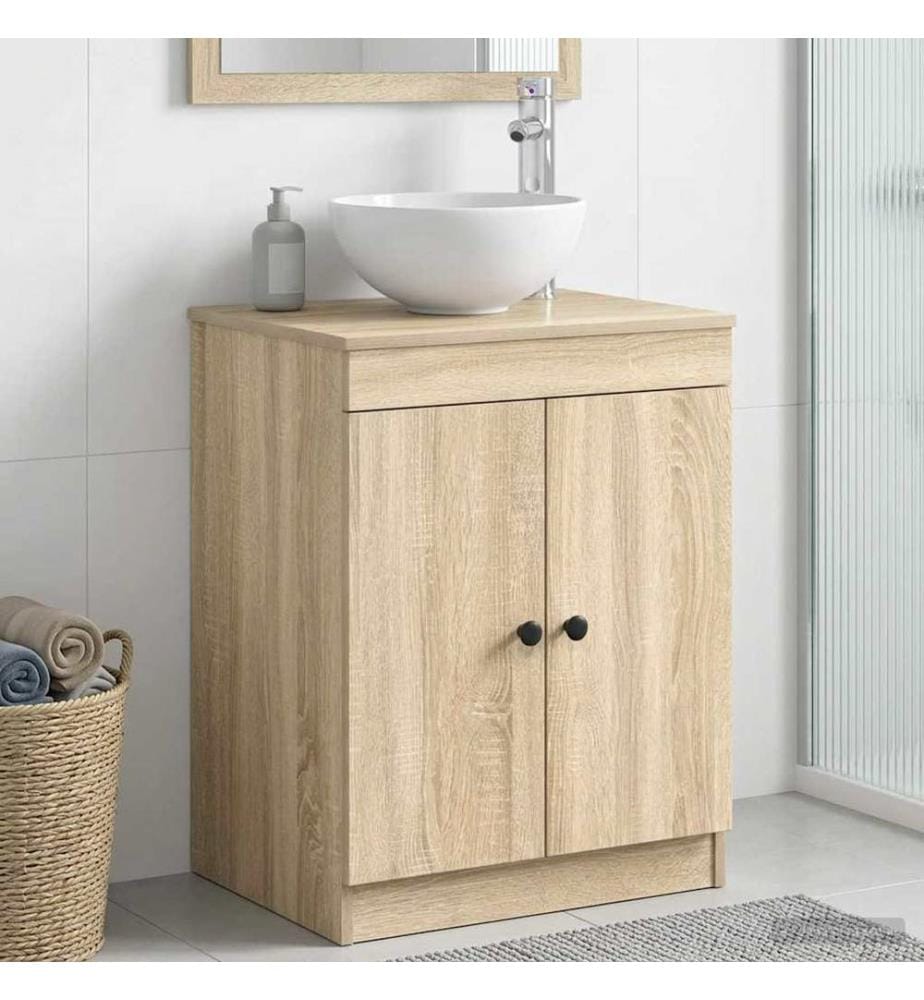 Badezimmerschrank Sonoma-Eiche 54 x 41 x 70 cm Holzwerkstoff