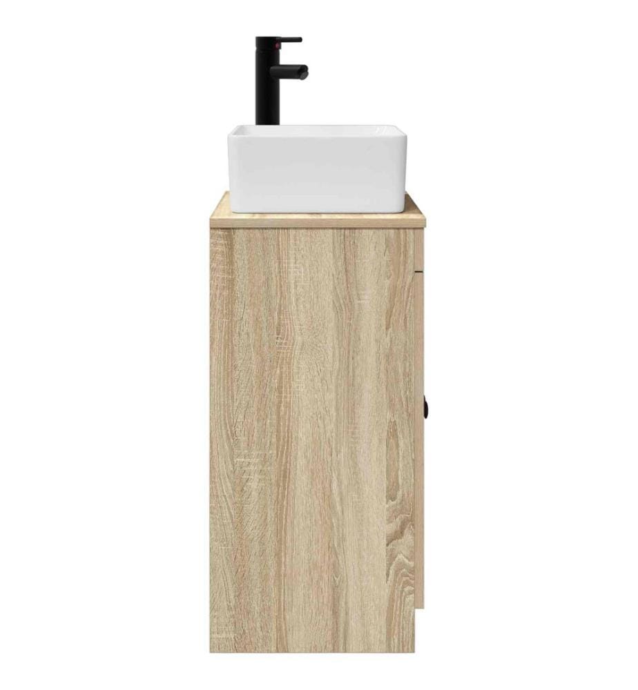 Badezimmerschrank mit Waschbecken Sonoma-Eiche 54 x 35 x 83 cm