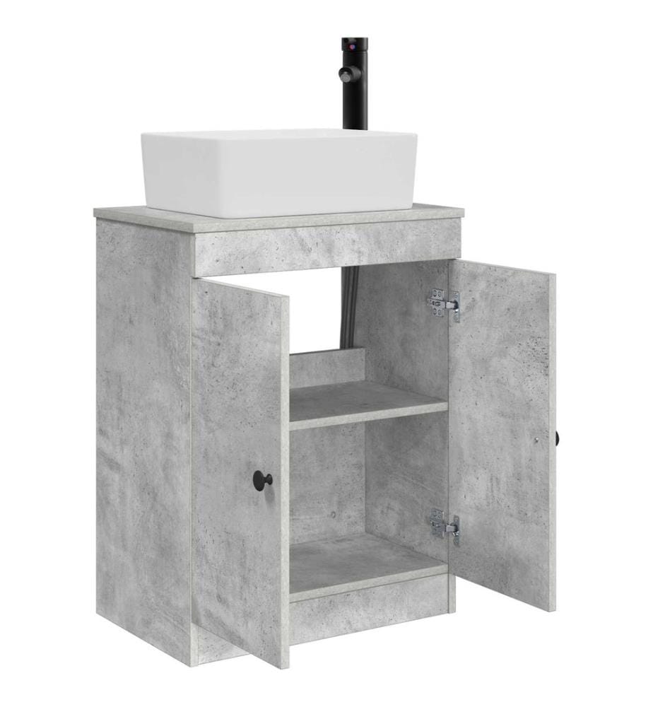 Meuble de salle de bain avec évier Gris béton 54 x 35 x 83 cm