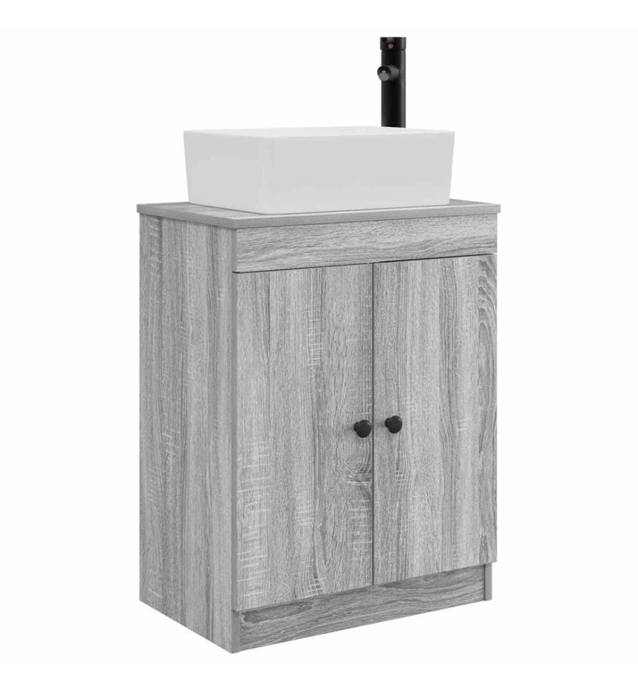 Badezimmerschrank mit Waschbecken Grau Sonoma 54 x 35 x 83 cm