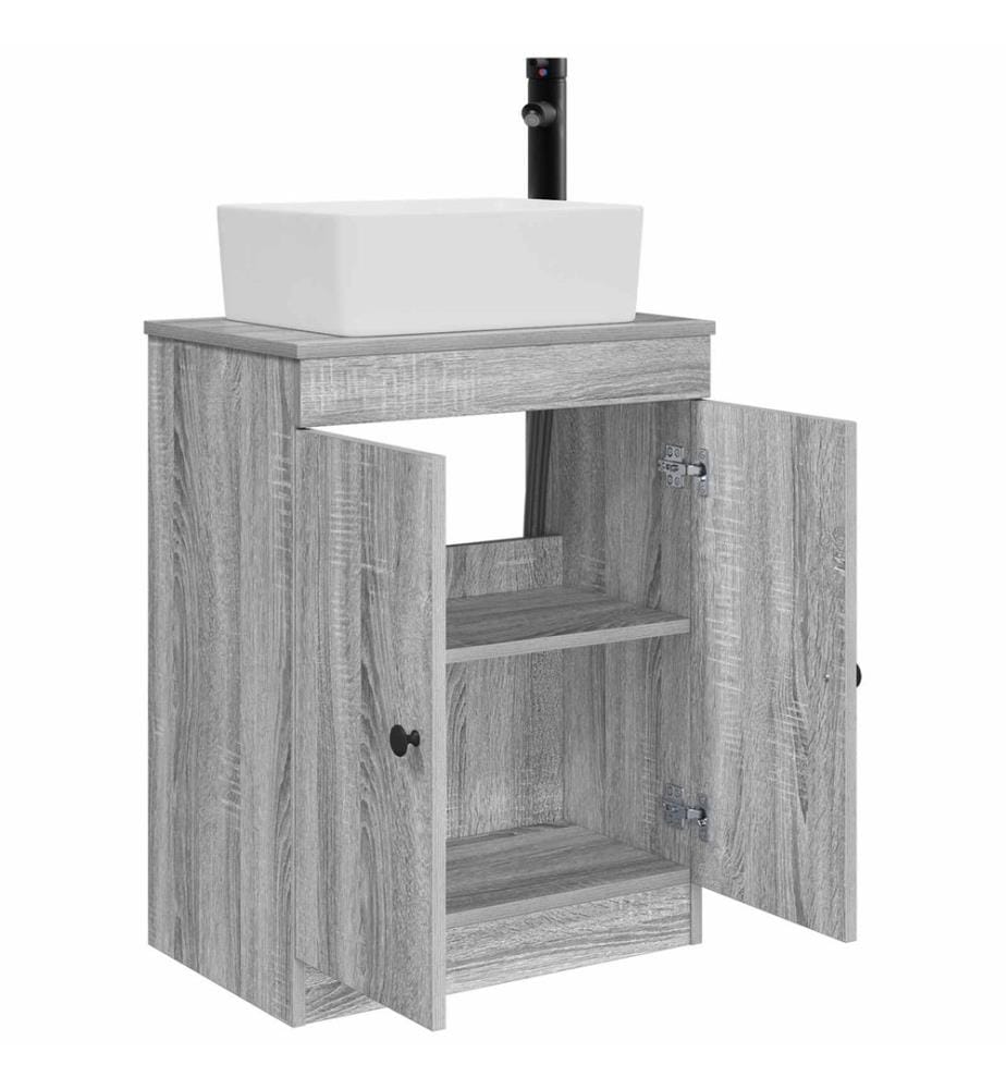 Badezimmerschrank mit Waschbecken Grau Sonoma 54 x 35 x 83 cm