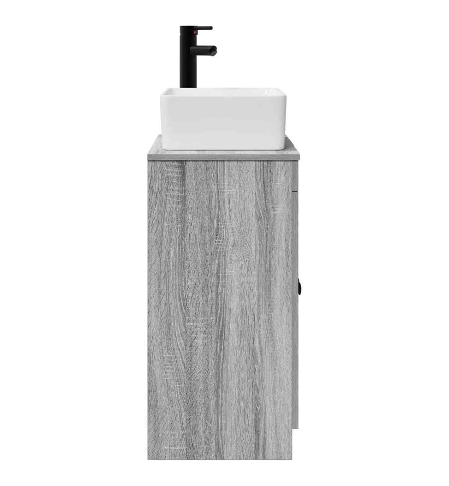 Badezimmerschrank mit Waschbecken Grau Sonoma 54 x 35 x 83 cm